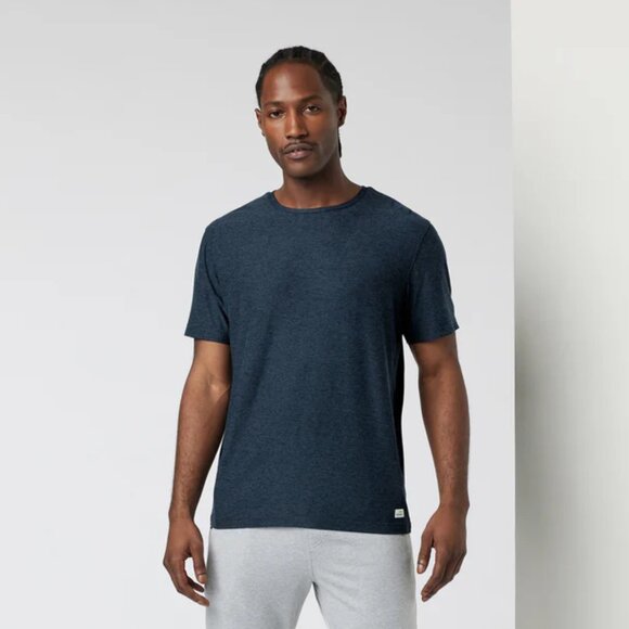 Vuori Men's Strato Tech Tee - Heather Navy - Picture 1 of 12